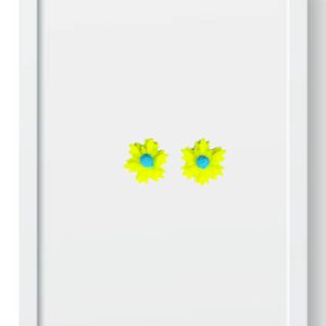 Yellow Wild Flower (Studs) - Handmade Polymer Clay Earrings