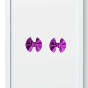 Purple Bow (Studs) - Handmade Polymer Clay Earrings