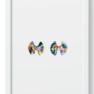 Mixed Colour Bow (Studs) - Handmade Polymer Clay Earrings