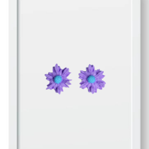 Lilac Wild Flower (Studs) - Handmade Polymer Clay Earrings